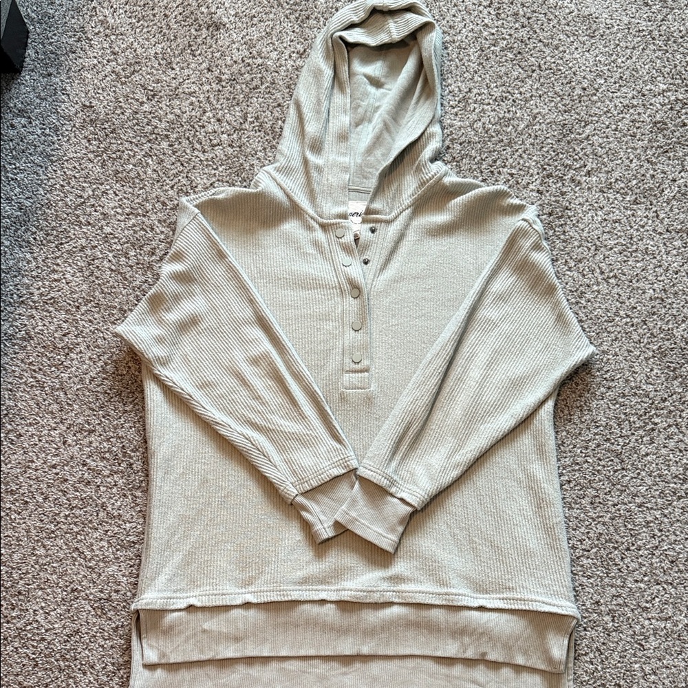 Aerie Men's Beige Hooded Sweater
